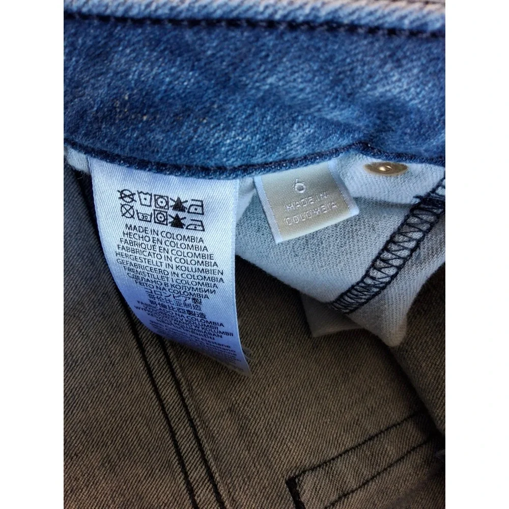 Michael‎ Kors Selma Skinny Jeans Distressed Medium Wash Blue JS69CHC4V6 Size 6